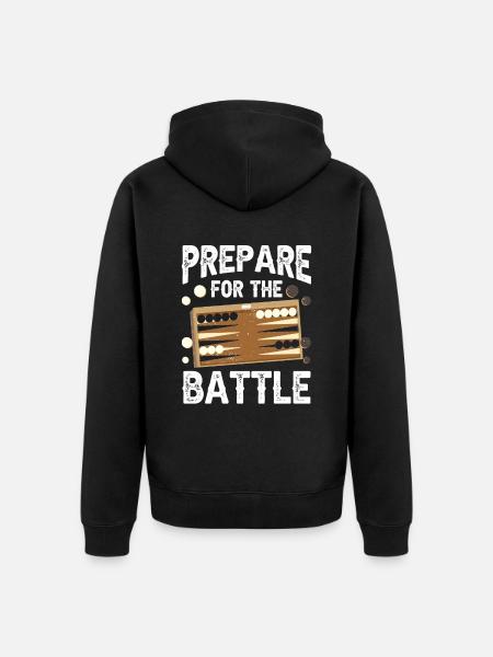 Board Game Funny Backgammon - Unisex Premium Organic Zip Hoodie - black
