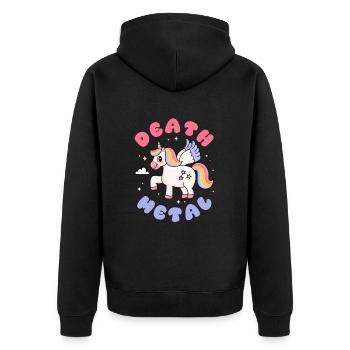 Cadeau de Festival de musique Death Metal - Veste à capuche bio Premium Unisexe - noir - Dos - Nico (187cm)
