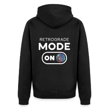 Mercury retrograde - Unisex Premium Organic Zip Hoodie - black - Back - Nico (187cm)