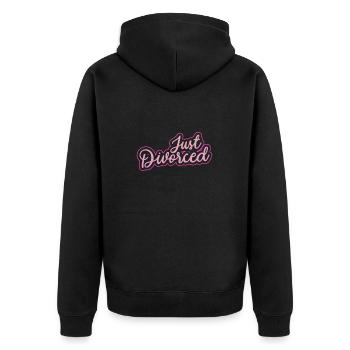 Scheidung Trennung Ende Beziehung Geschenk - Unisex Premium Bio Zip Hoodie - Schwarz - Hinten - Nico (187cm)