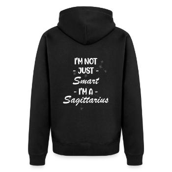 Je ne suis pas seulement intelligent, je suis un - Veste à capuche bio Premium Unisexe - noir - Dos - Nico (187cm)