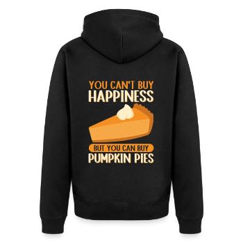 Pumpkin Pie American Pumpkin Pie Gift - Unisex Premium Organic Zip Hoodie - black - Back - Nico (187cm)