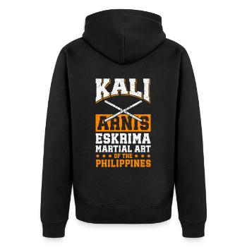 Arnis Eskrima Kali philippin Arts martiaux cadeau - Veste à capuche bio Premium Unisexe - noir - Dos - Nico (187cm)