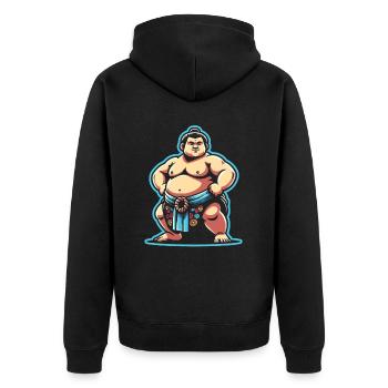Lutteur de sumo Lutte japonaise Lutte de sumo - Veste à capuche bio Premium Unisexe - noir - Dos - Nico (187cm)
