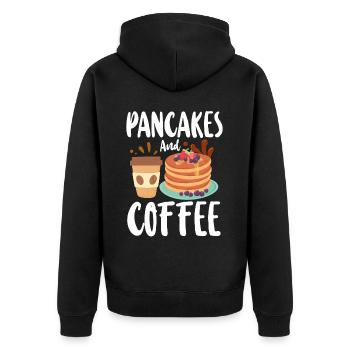 Pancake Lover Kids Pancakes And - Unisex Premium Organic Zip Hoodie - black - Back - Nico (187cm)