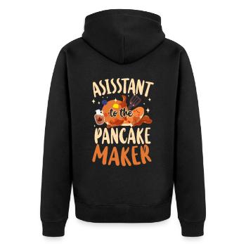Pancake Lover Kids Assistant To - Unisex Premium Bio Zip Hoodie - Schwarz - Hinten - Nico (187cm)