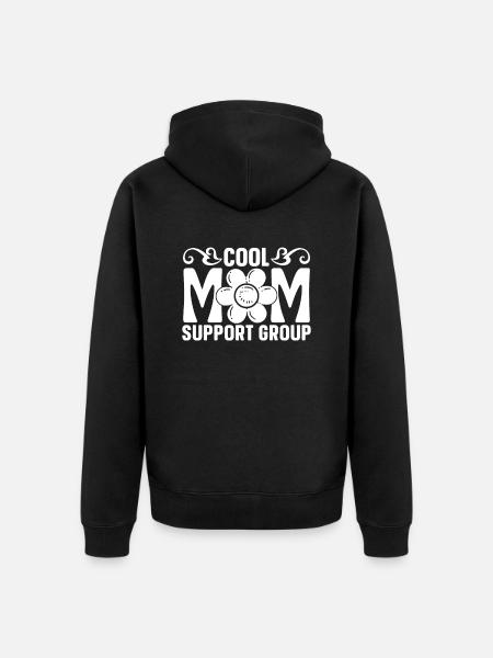 Mom Support Mom - Unisex Premium Organic Zip Hoodie - black