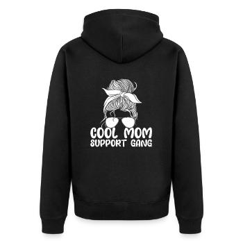 Maman Soutien Maman - Veste à capuche bio Premium Unisexe - noir - Dos - Nico (187cm)