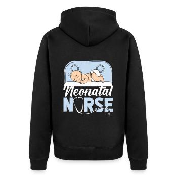 Krankenschwester Baby Neonatal Nurse - Unisex Premium Organic Zip Hoodie - black - Back - Nico (187cm)