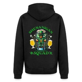 Manigance de la Saint-Patrick - Veste à capuche bio Premium Unisexe - noir - Dos - Nico (187cm)
