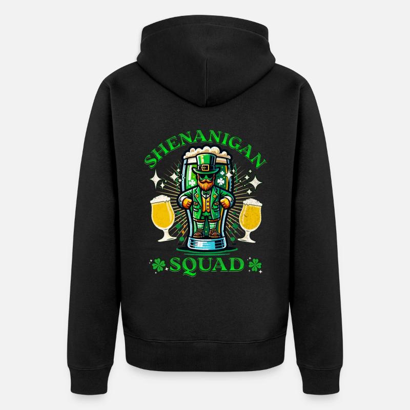 Manigance de la Saint-Patrick - Veste à capuche bio Premium Unisexe - noir