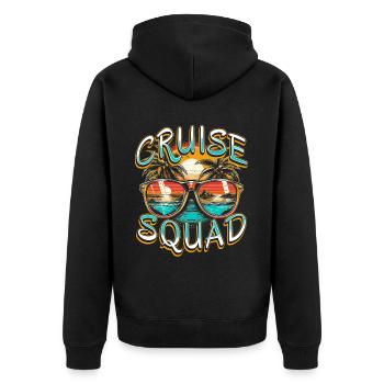 Cruise Squad - Unisex Premium Organic Zip Hoodie - black - Back - Nico (187cm)