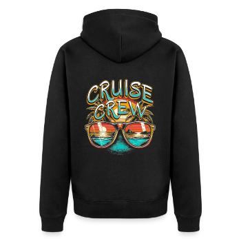 Cruise Crew - Unisex Premium Bio Zip Hoodie - Schwarz - Hinten - Nico (187cm)