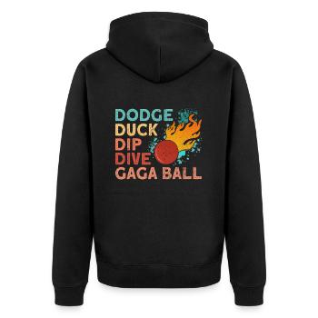 Ballon Dodgeball Hexagon Pit Sports Gaga - Veste à capuche bio Premium Unisexe - noir - Dos - Nico (187cm)