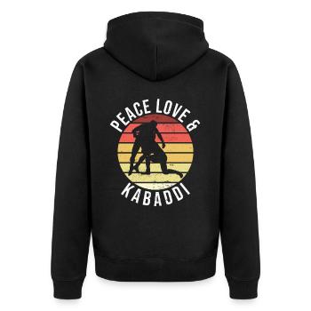 Gift for Kabaddi Lovers - Unisex Premium Organic Zip Hoodie - black - Back - Nico (187cm)