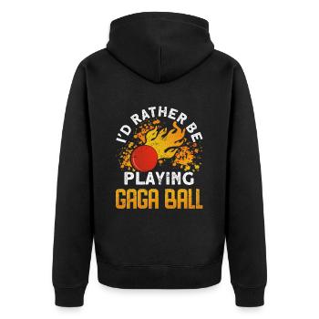 Ballon Dodgeball Hexagon Pit Sports Gaga - Veste à capuche bio Premium Unisexe - noir - Dos - Nico (187cm)