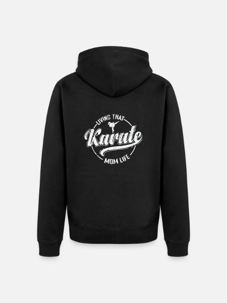 Living that Karate ... - Unisex Premium Organic Zip Hoodie - black
