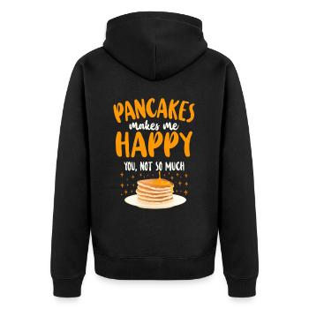 Pancake Lover Kids Pancakes Makes - Unisex Premium Organic Zip Hoodie - black - Back - Nico (187cm)