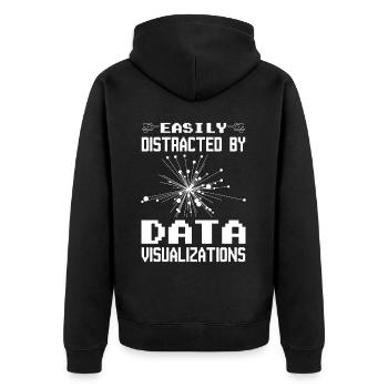 Machine Learning Algorithms AI Data Analyst - Unisex Premium Organic Zip Hoodie - black - Back - Nico (187cm)