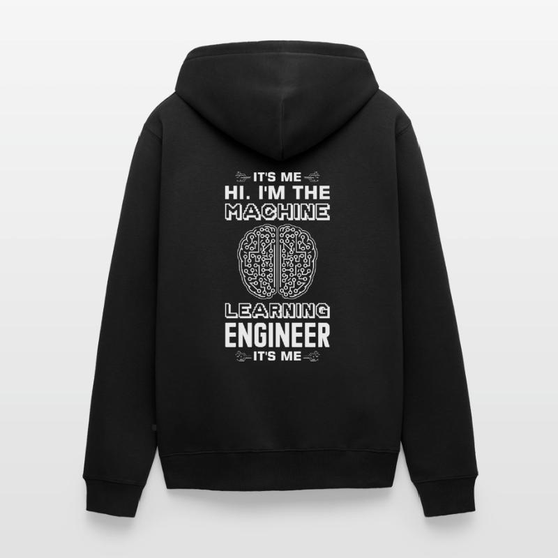 Machine Learning Algorithmen KI Datenanalyst Unisex Premium Bio Zip Hoodie