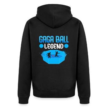 Ballon Dodgeball Hexagon Pit Sports Gaga - Veste à capuche bio Premium Unisexe - noir - Dos - Nico (187cm)