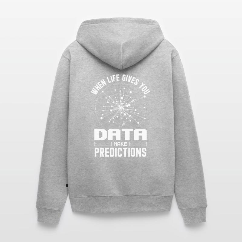 Machine Learning Algorithmen KI Datenanalyst Unisex Premium Bio Zip Hoodie