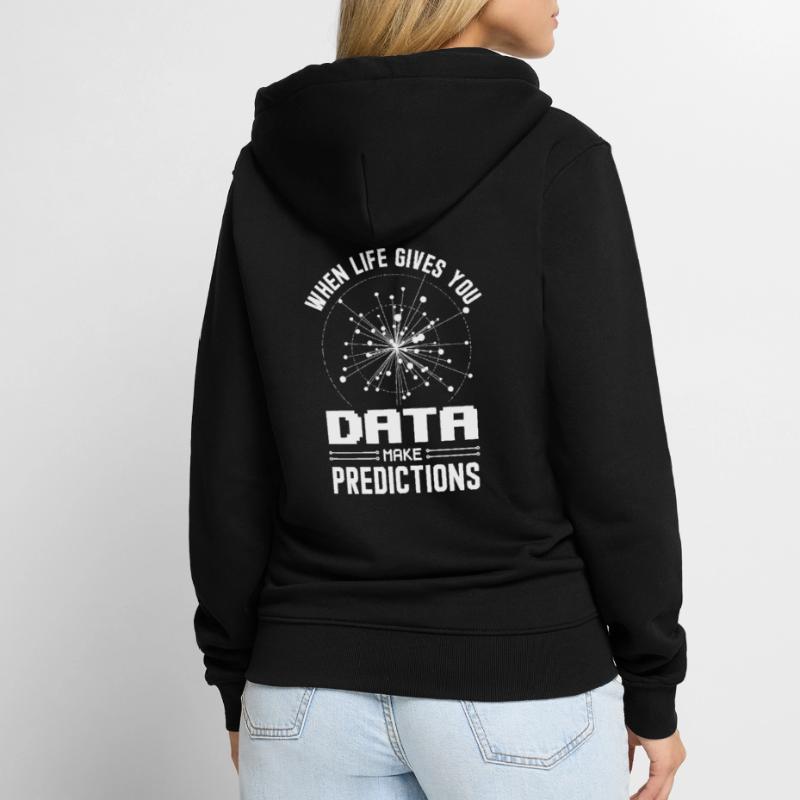 Machine Learning Algorithmen KI Datenanalyst Unisex Premium Bio Zip Hoodie
