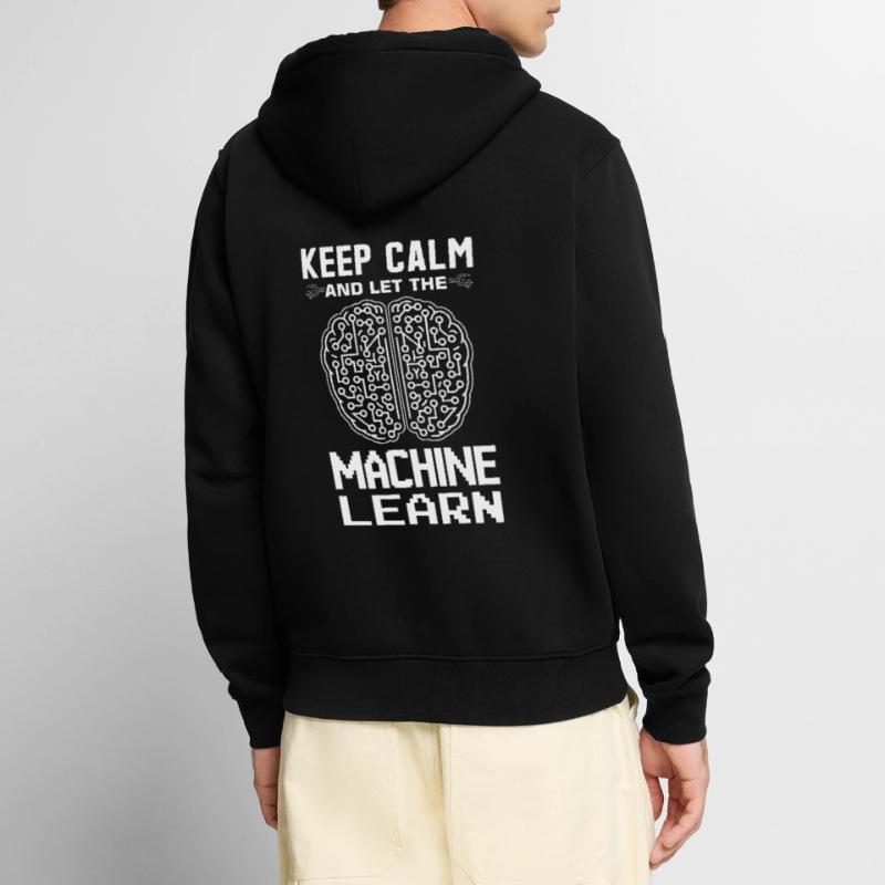 Machine Learning Algorithmen KI Datenanalyst Unisex Premium Bio Zip Hoodie