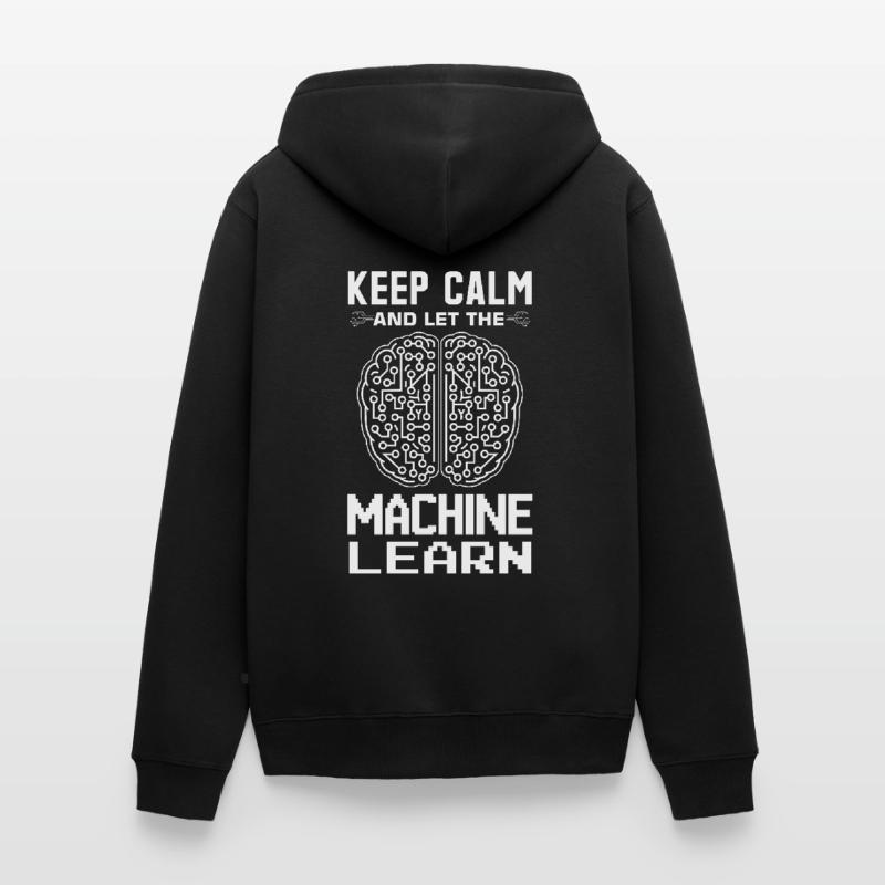 Machine Learning Algorithmen KI Datenanalyst Unisex Premium Bio Zip Hoodie