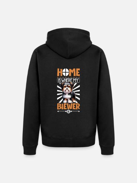 Home - Biewer Terrier - Unisex Premium Organic Zip Hoodie - black