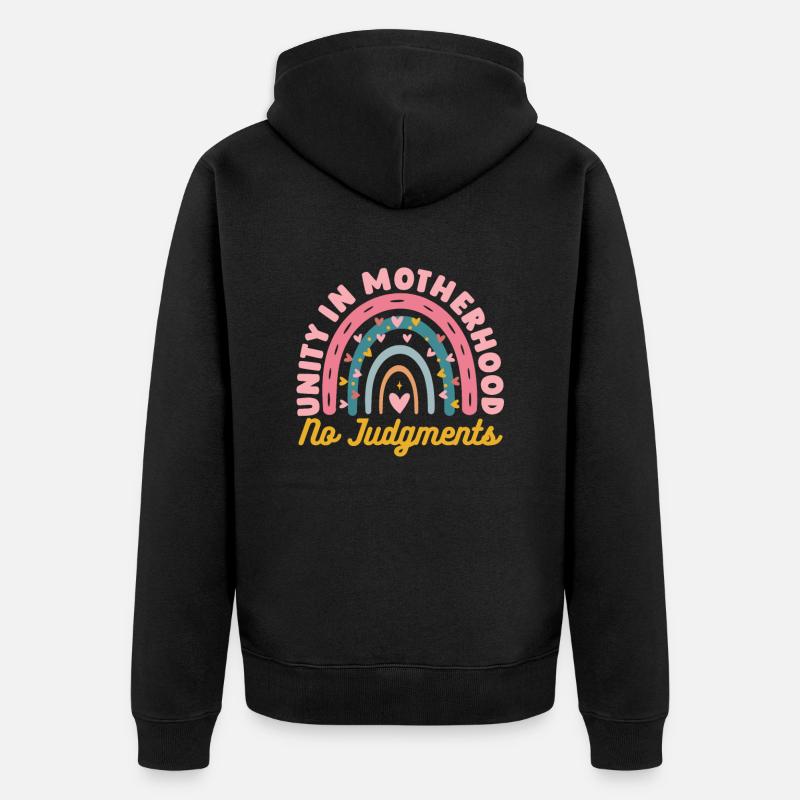 Mama Mutter Support Mom - Unisex Premium Organic Zip Hoodie - black