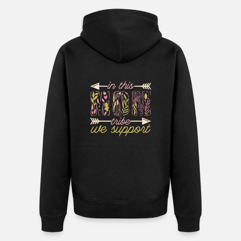Mama Mutter Soutien Maman - Veste à capuche bio Premium Unisexe - noir