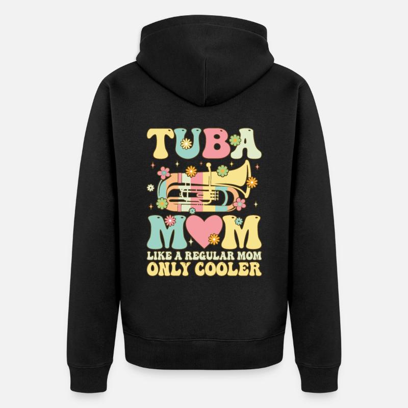 Joueurs de tuba groovy - Veste à capuche bio Premium Unisexe - noir