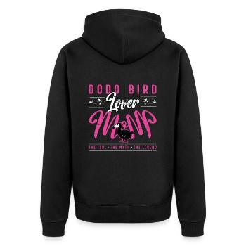 Dodo oiseau amant maman l’idole le mythe ornithologie - Veste à capuche bio Premium Unisexe - noir - Dos - Nico (187cm)