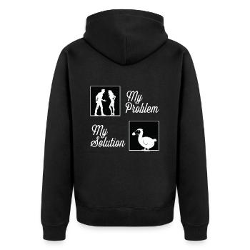 Dodo Bird Lover Mon problème Mon Pictogramme Maman Papa - Veste à capuche bio Premium Unisexe - noir - Dos - Nico (187cm)