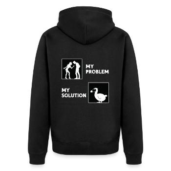 Dodo Bird Lover Mon Problème Mon Pictogramme Papa Maman - Veste à capuche bio Premium Unisexe - noir - Dos - Nico (187cm)
