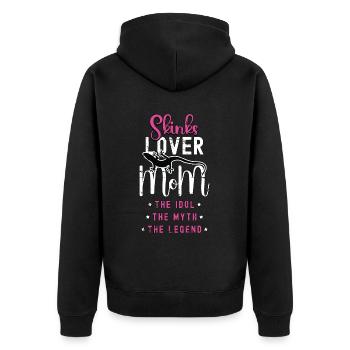 Amoureux des scinques Maman L’idole Le mythe Amoureux des reptiles - Veste à capuche bio Premium Unisexe - noir - Dos - Nico (187cm)