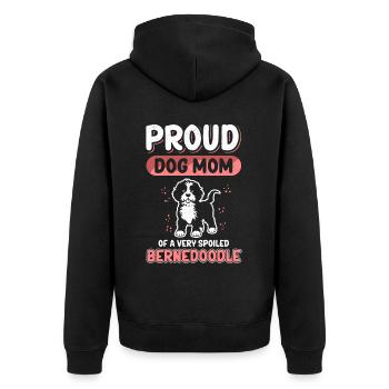 Bernedoodle Mom Dog Owner Dog Mom Gift - Unisex Premium Organic Zip Hoodie - black - Back - Nico (187cm)