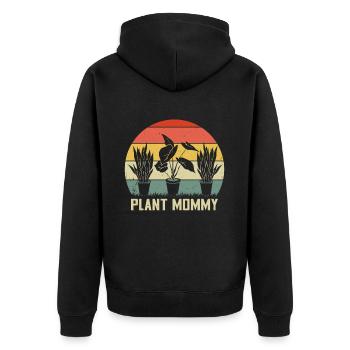 Plante Mère Mère Jardin Plantes Fleur - Veste à capuche bio Premium Unisexe - noir - Dos - Nico (187cm)