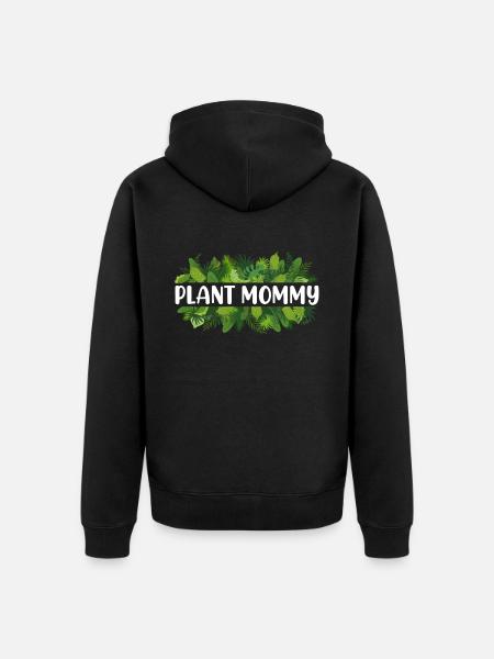 Plant Mother Mother Garden Plants Flower - Unisex Premium Organic Zip Hoodie - black