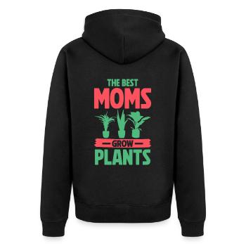 Plante Mère Mère Jardin Plantes Fleur - Veste à capuche bio Premium Unisexe - noir - Dos - Nico (187cm)