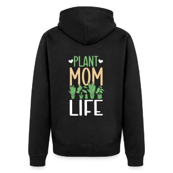 Plante Mère Mère Jardin Plantes Fleur - Veste à capuche bio Premium Unisexe - noir - Dos - Nico (187cm)