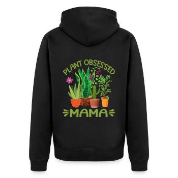 Plante Mère Mère Jardin Plantes Fleur - Veste à capuche bio Premium Unisexe - noir - Dos - Nico (187cm)