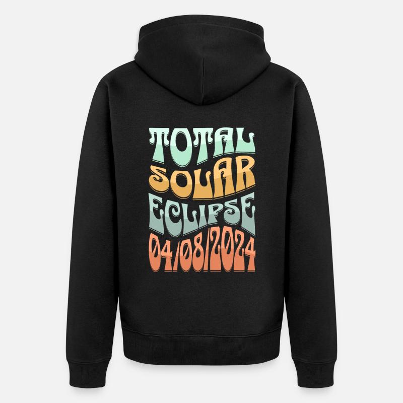 Éclipse solaire - Veste à capuche bio Premium Unisexe - noir