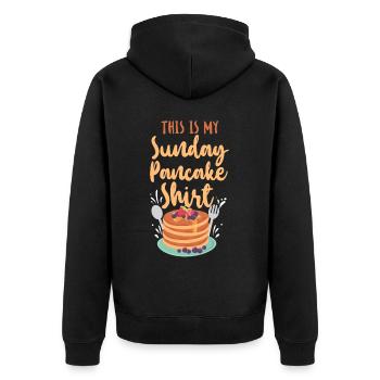 Les enfants amateurs de crêpes c’est mon - Veste à capuche bio Premium Unisexe - noir - Dos - Nico (187cm)