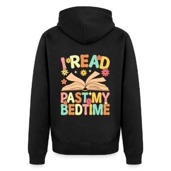Lecteur de livres Groovy - Veste à capuche bio Premium Unisexe - noir - Dos - Nico (187cm)