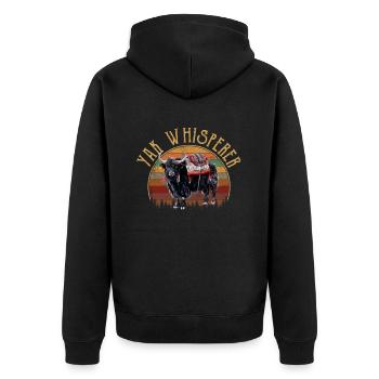 Yak Whisperer Himalaya Tibet - Veste à capuche bio Premium Unisexe - noir - Dos - Nico (187cm)