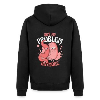 Ce n’est plus mon problème Bypass gastrique Gastrique - Veste à capuche bio Premium Unisexe - noir - Dos - Nico (187cm)