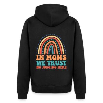Maman Soutien Maman - Veste à capuche bio Premium Unisexe - noir - Dos - Nico (187cm)