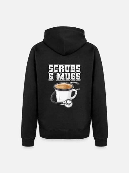 Krankenschwester Kaffee - Unisex Premium Bio Zip Hoodie - Schwarz